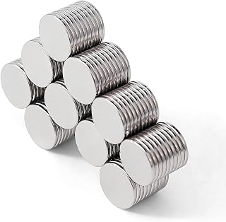10x1mm(0.393x0.039인치) 고강도 소형 원형 네오디뮴 자석 100개 - 냉장고 스티커, 3D 프린팅, 공예, DIY, 미니어처 모델, 사무실, 교실 및 과학 프로젝트에 이상적