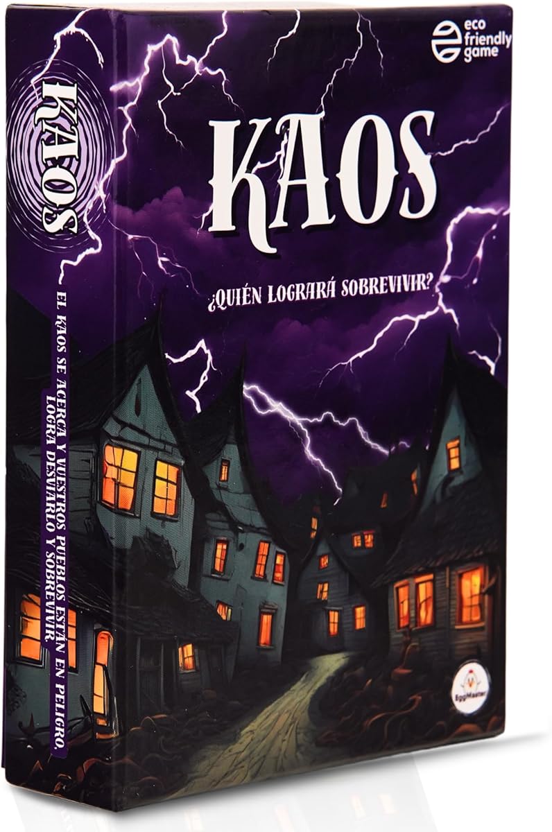 Kaos - EggMaster- ¡El Caos te acecha! ¿A quién traicionarás Primero? Estrategia, alianzas y diversión sin límites - Juego de Mesa para Adultos, Familia y Amigos - Juego de Cartas