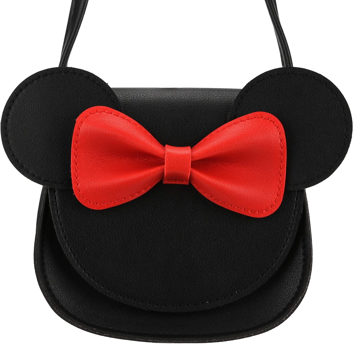 Little Mouse Ear Bow Crossbody Purse,PU Shoulder Handbag for Kids Girls Toddlers