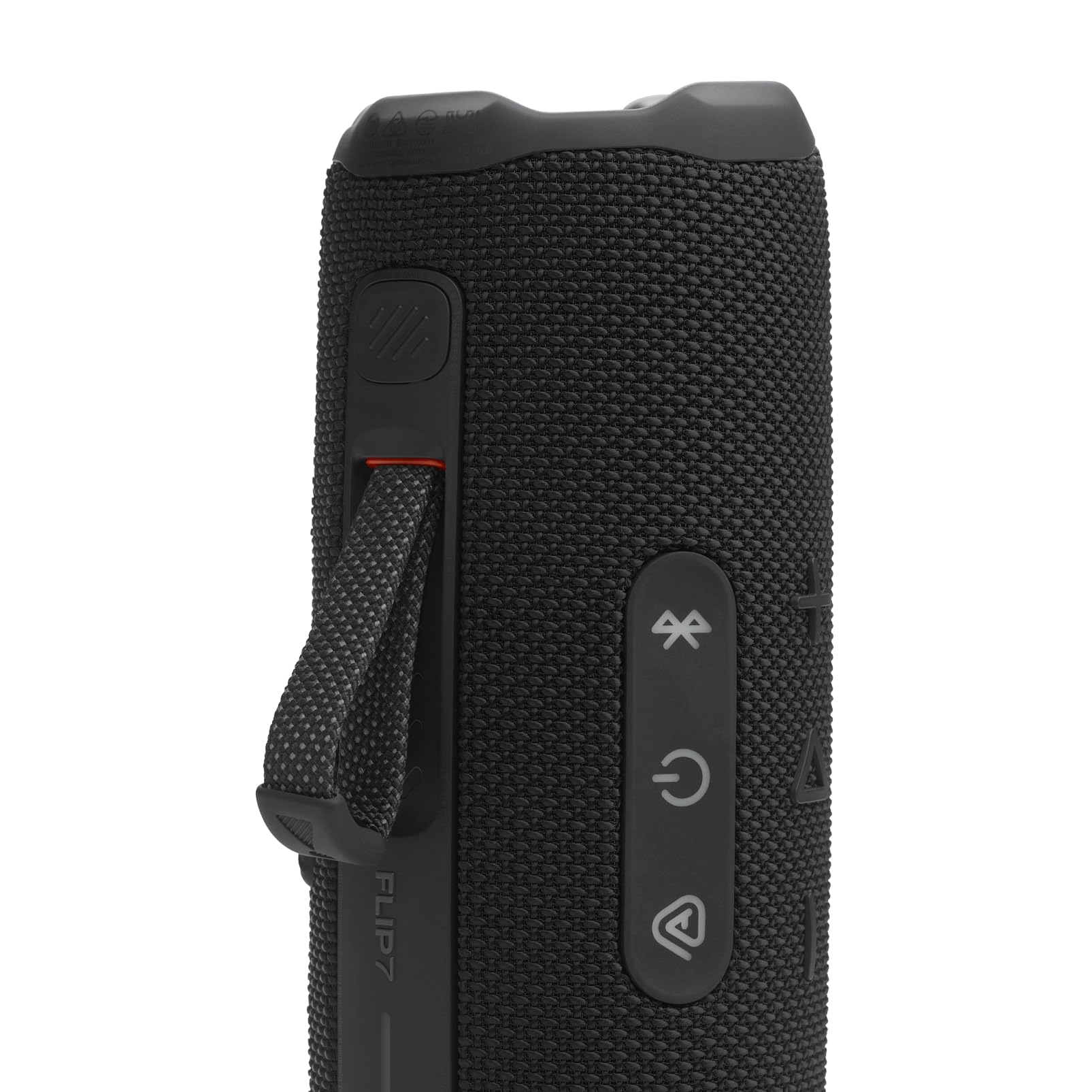 JBL Flip 7, kabelloser tragbarer Bluetooth-Lautsprecher, 16 Stunden Akkulaufzeit, IP68 wasserdicht, Staub- und stoßfest, JBL Pro Sound mit AI Boost, Auracast Multi-Speaker-Verbindung, Schwarz