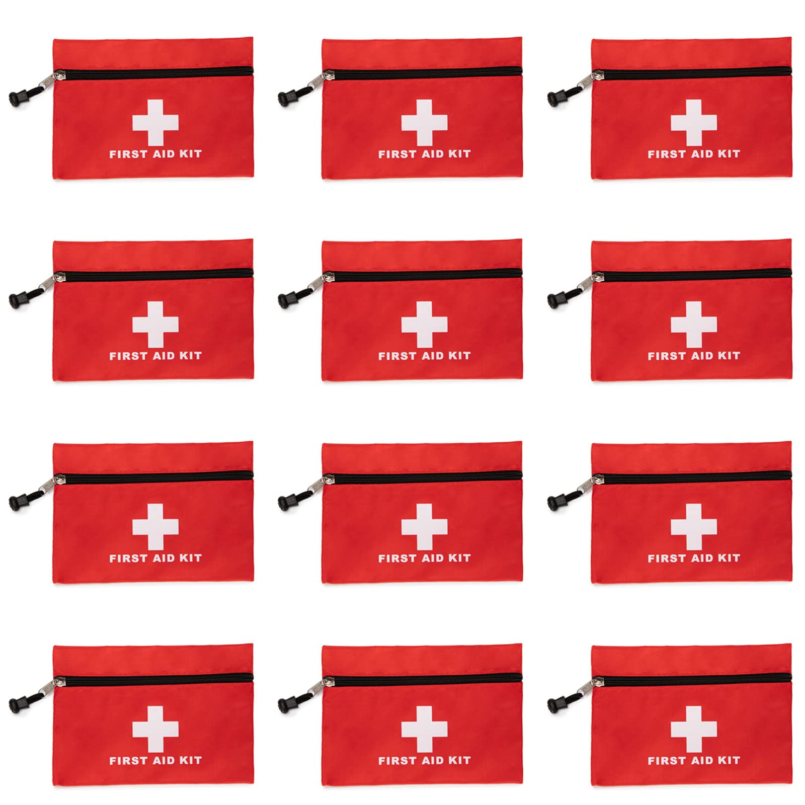 Borsa di pronto soccorso vuota rossa kit di pronto soccorso vuoto piccolo mini per kit di pronto soccorso Pack emergenza escursionismo zaino in spalla campeggio viaggio auto ciclismo (12),