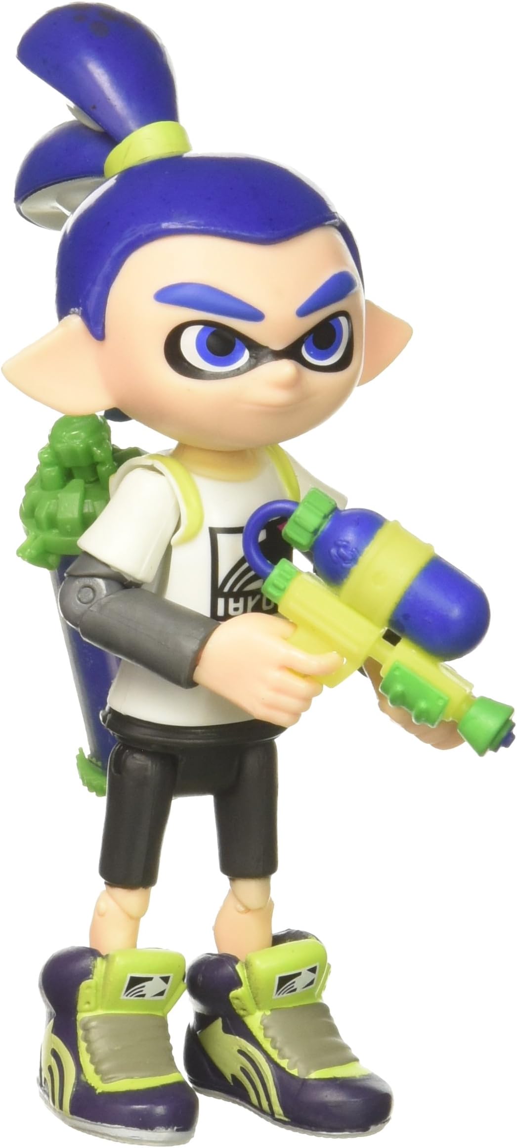 World of Nintendo Inkling Boy with Blaster Action Figure, 4"