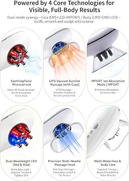 DiDEER 5-in-1 Body Sculpting Machine - Best Cellulite Removal Machine - Lymphatic Drainage Massager, Anti Cellulite Massage Tool & Skin Tightening for Face, Belly, Arms, Legs, Waist, Love Handles