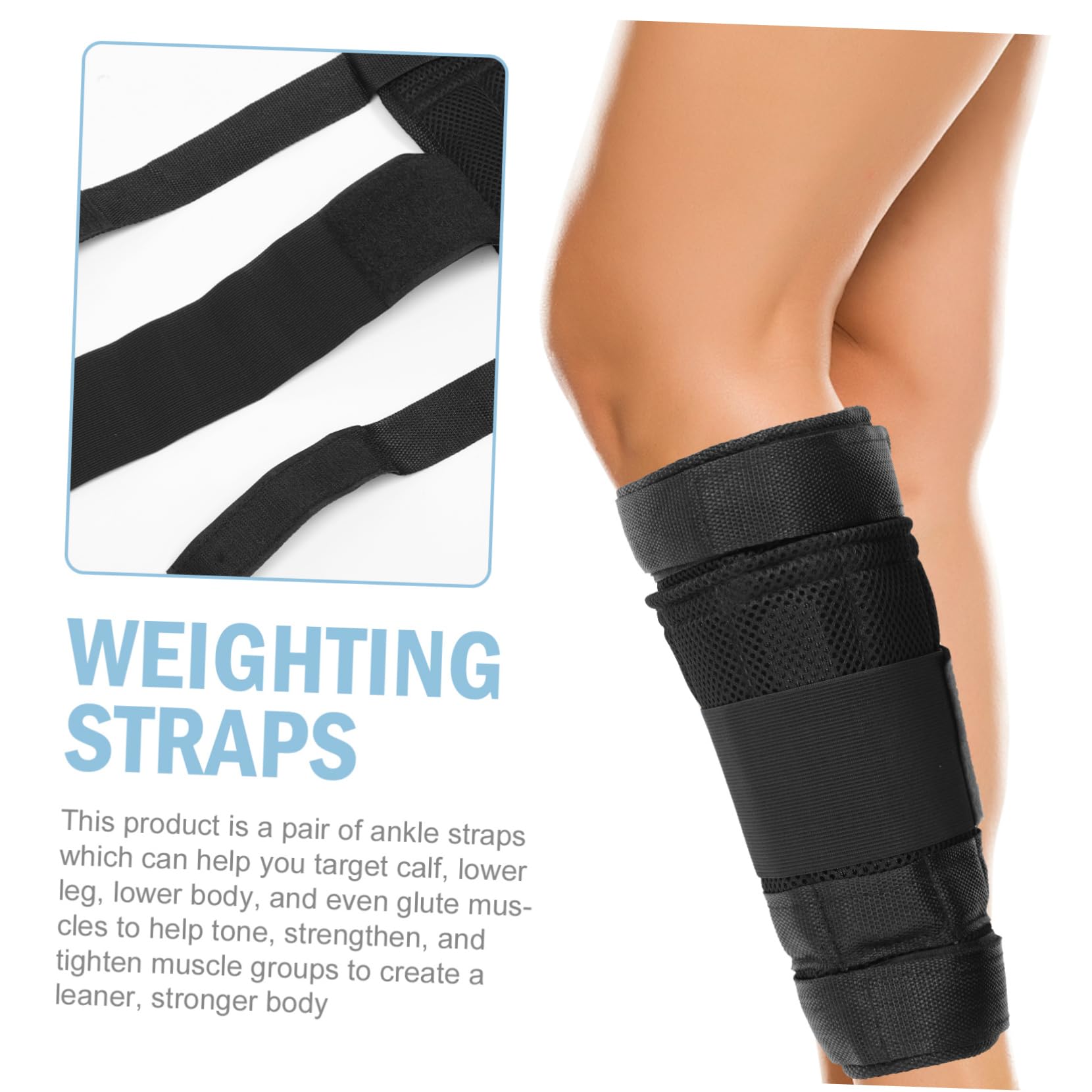 Cavigliere Pesi da 2kg in Nylon e Piastra D’acciaio Nero | Corsa e Trekking, Design Staccabile, Adatte a Principianti e Appassionati Intermedi