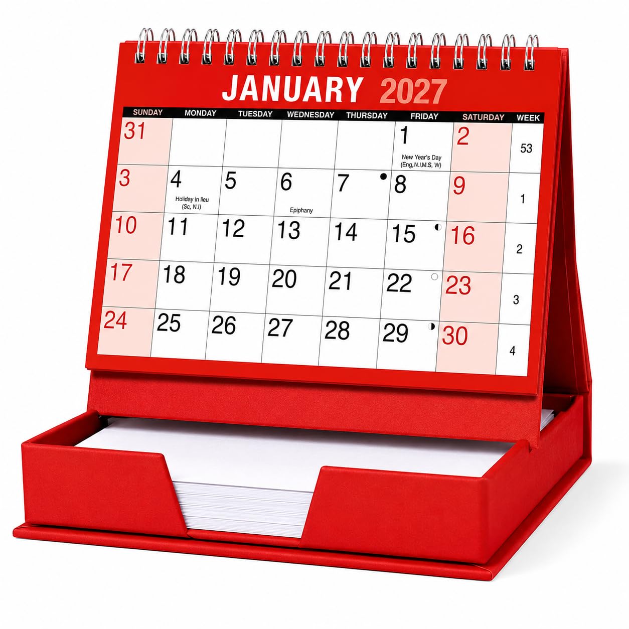 2027 Wall Planner A1 Large 85cm X 58cm Rolled With Stickers And Dry Wipe Pen/Folded/Desktop Month to View Planner (2027 Desktop Month to View Calendar)