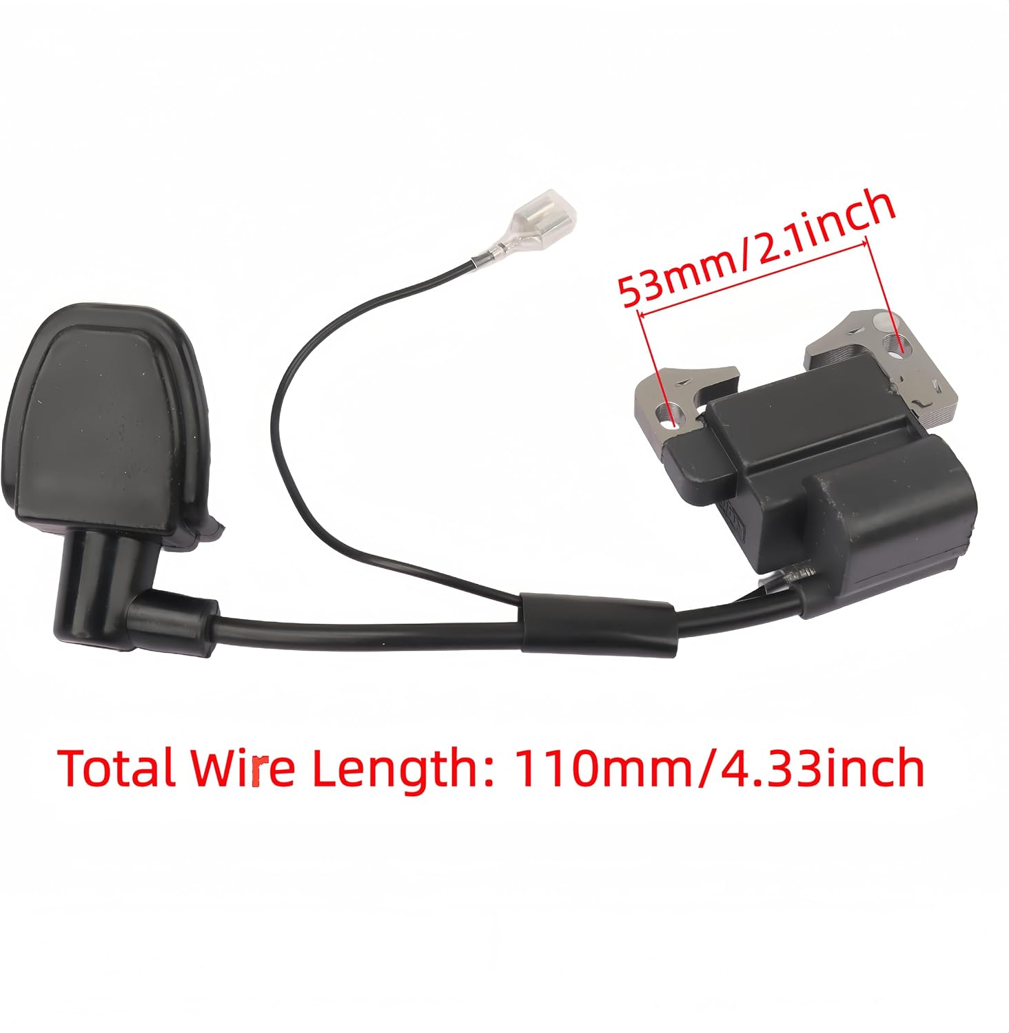 Ignition Coil Spark Plug L7T Ignition Key Switch Kit for 43cc 47cc 49cc 2-Stroke Engine Mini Bike Pocket Bike ATV Quad Scooter Dirt Bike Pit Bike Go Kart Minimoto Chopper Kids Bike