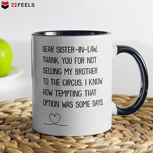 Miniatura 3 de Divertido regalo para cuñada, día de boda, taza de café para mujer, regalo de cumpleaños, Navidad, compromiso futuro (11 onzas)