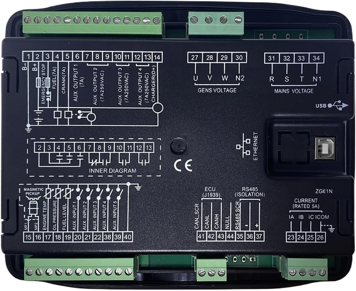 HGM6110CAN Diesel Generator Controller AMF Auto Start Stop Control Module Panel Generator Parts With R485 With CAN(HGM6110CAN Original)