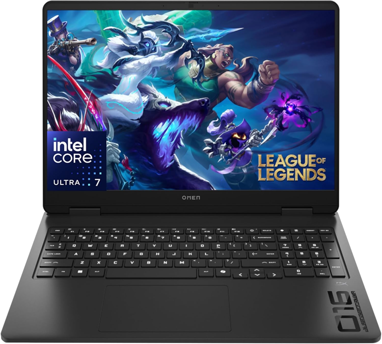 HP OMEN 16 inch Slim Gaming Laptop, 2K 165Hz Display, Intel Core Ultra 7-255H, 16 GB RAM, 512 GB SSD, NVIDIA GeForce RTX 5060 GPU (8 GB Dedicated), Windows 11 Home, Shadow Black, 16-an0000nr