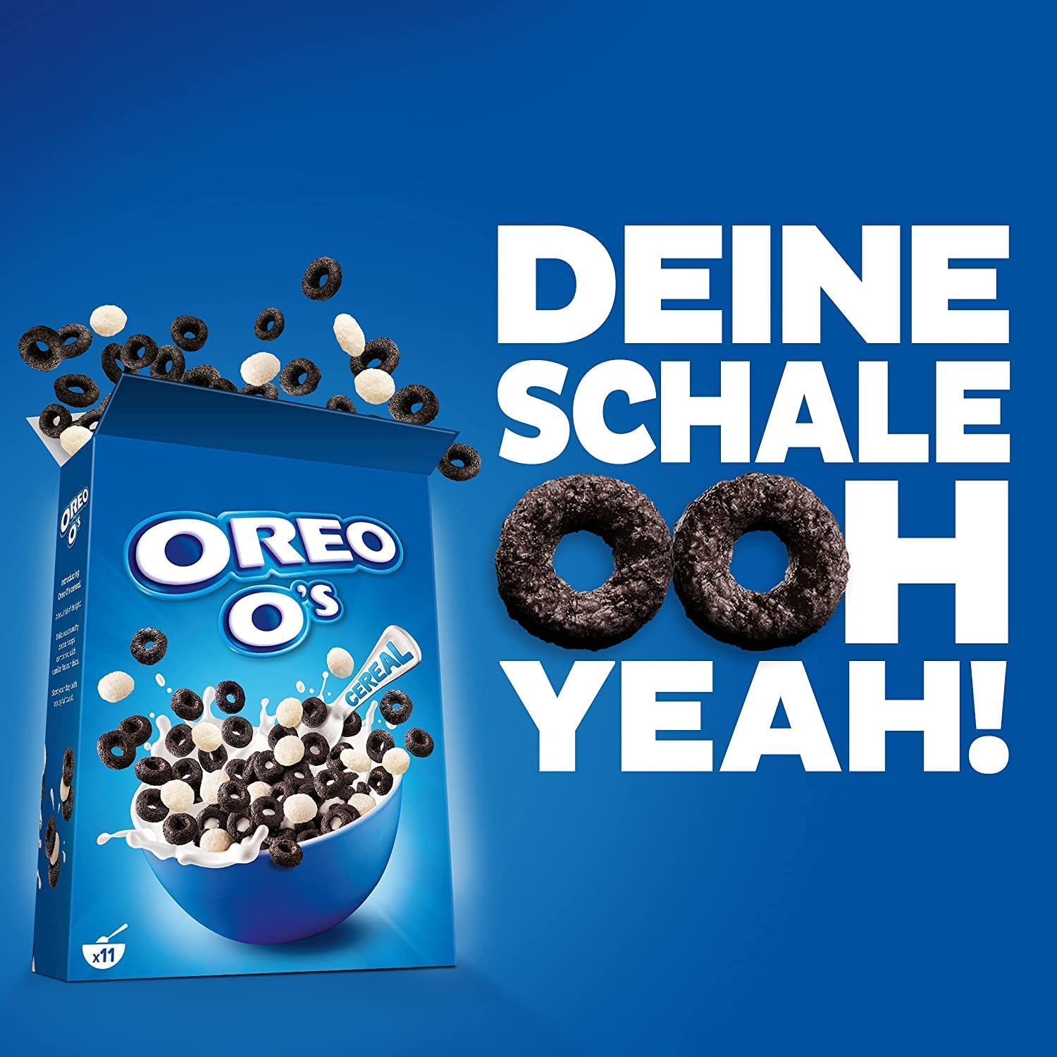 Italian Gourmet E.R. Lot de 4 céréales Oreo O's Céréales au goût de cacao et de vanille enrichies en vitamines et en fer 350 g de céréales comme petit déjeuner ou collation entre les deux