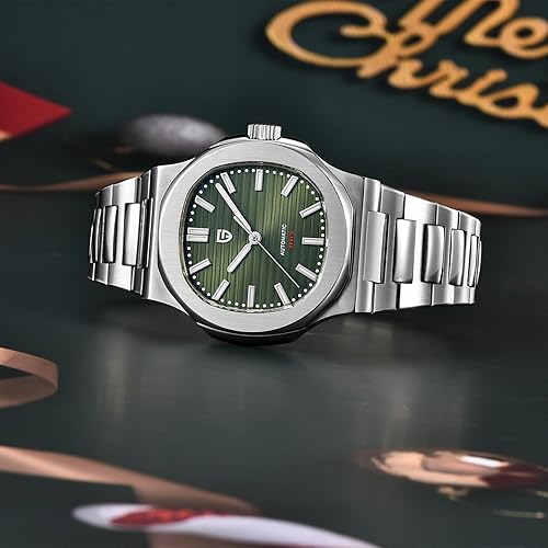 Miniatura 7 de Pagani Design - Reloj automático para hombre, cronógrafo automático, reloj de negocios, pulsera de acero inoxidable para hombre, reloj de zafiro,