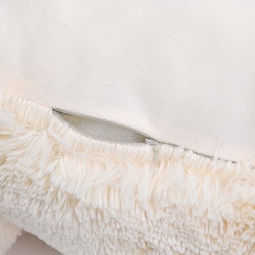 Miniatura 5 de Almohada de felpa esponjosa de piel sintética lanuda necesaria para armar el respaldo de lectura, almohada de descanso en la cama con brazos para