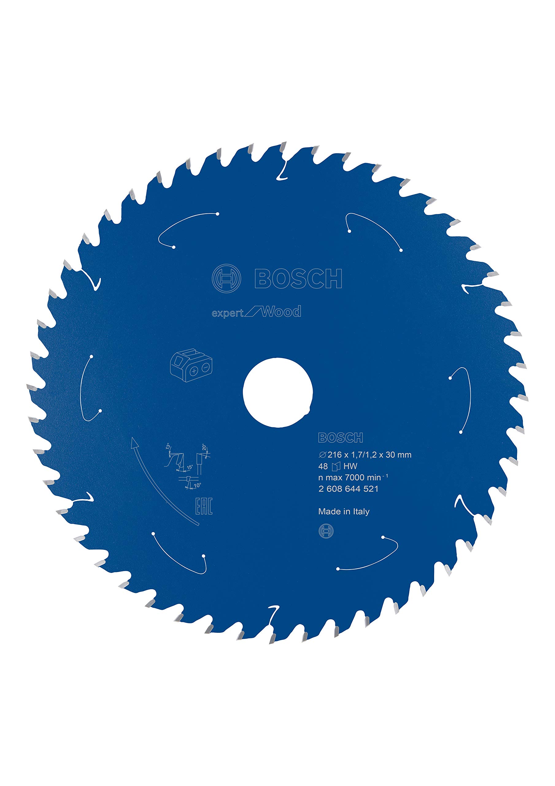 Bosch Professional Disco de sierra circular Expert for Wood (madera, 216 x 30 x 1,7 mm, 48 dientes, accesorio de sierra circular sin cable)