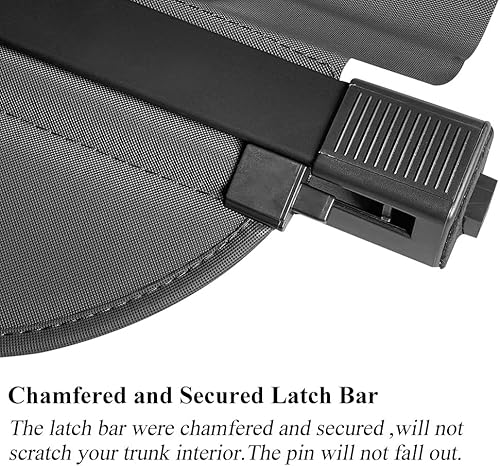 Miniatura 3 de Vesul Cubierta retráctil para maletero trasero compatible con Ford Escape 2013-2019, cubierta de seguridad para tonneau, pantalla de privacidad de