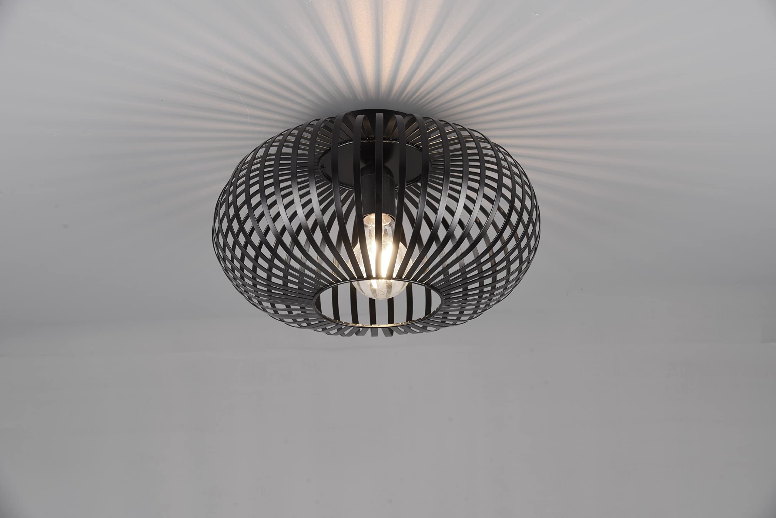 Trio Leuchten Lampa sufitowa Johann 606903032, metal czarny matowy, bez żarówki 1 x E27