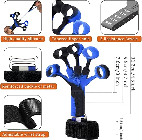 Miniatura 3 de Entrenador de fuerza de agarre, ejercitador de antebrazo, 2 unidades mejoradas de agarre de mano fortalecedores de mano para fuerza, fortalecedor de