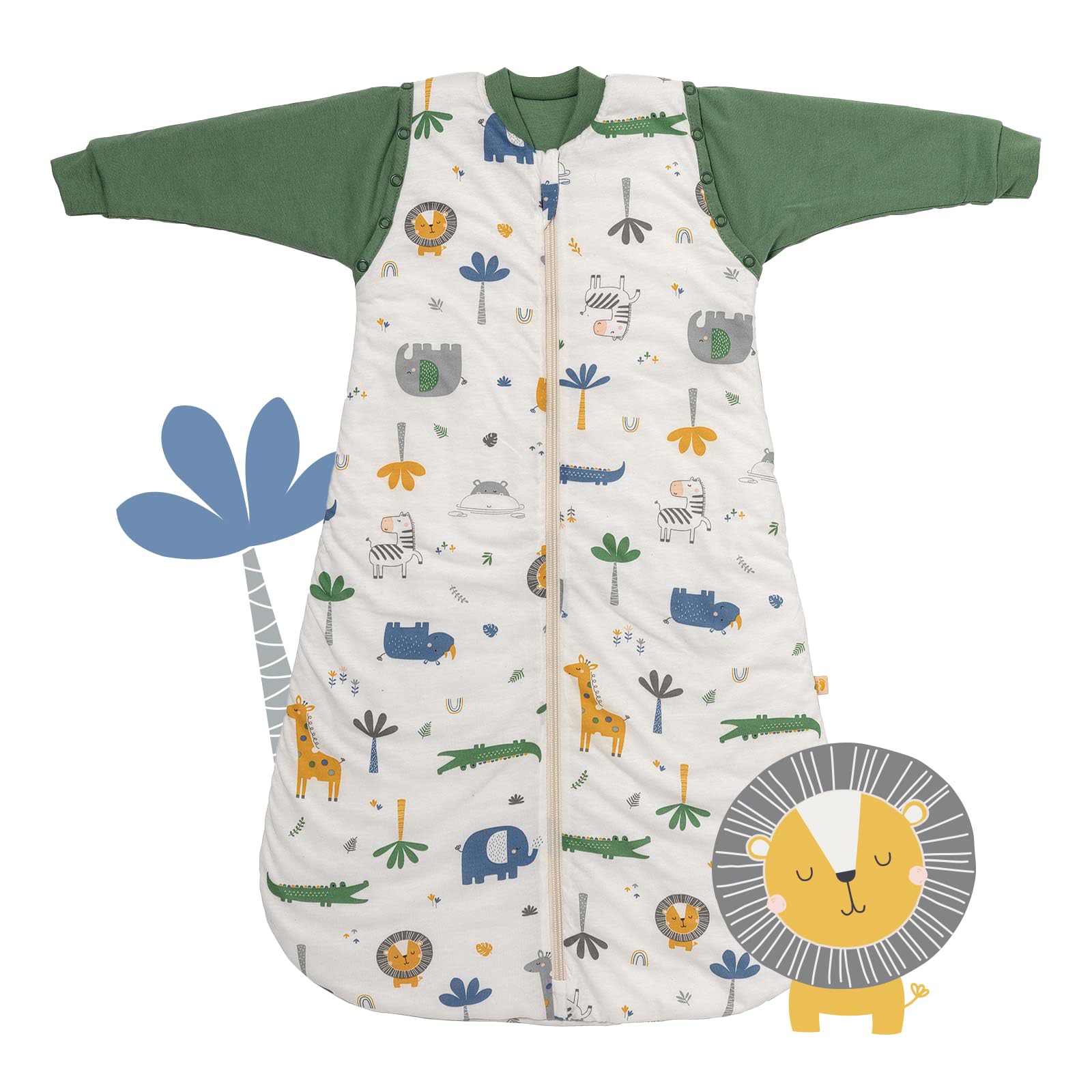 schlummersack Baby Kinder Schlafsack Übergang | annehmbare Ärmel, leicht gefüttert, Sommerschlafsack, 1.0 Tog