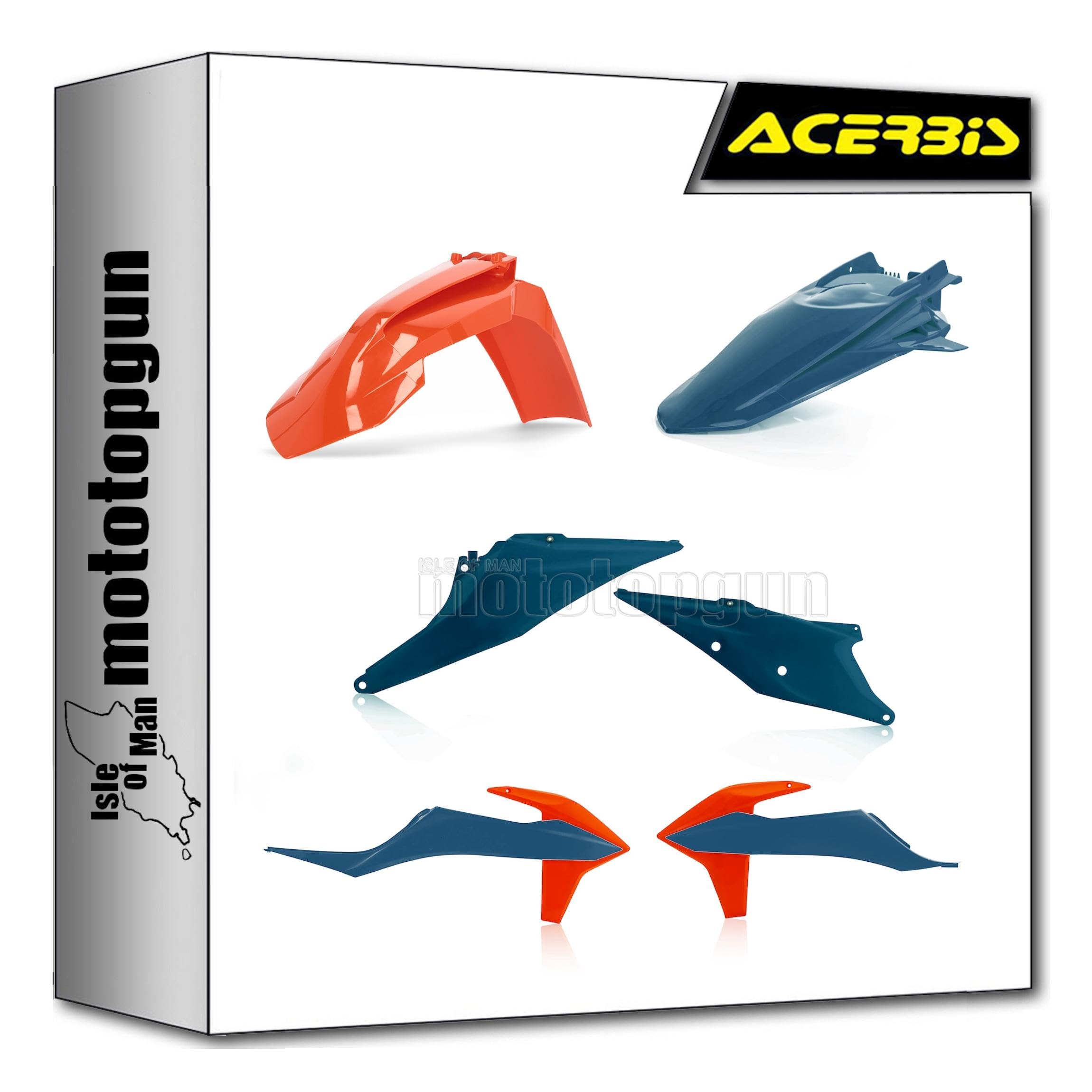 Cache carénage Acerbis bleu orange pour KTM XC-W 125 2020 2021 - 4