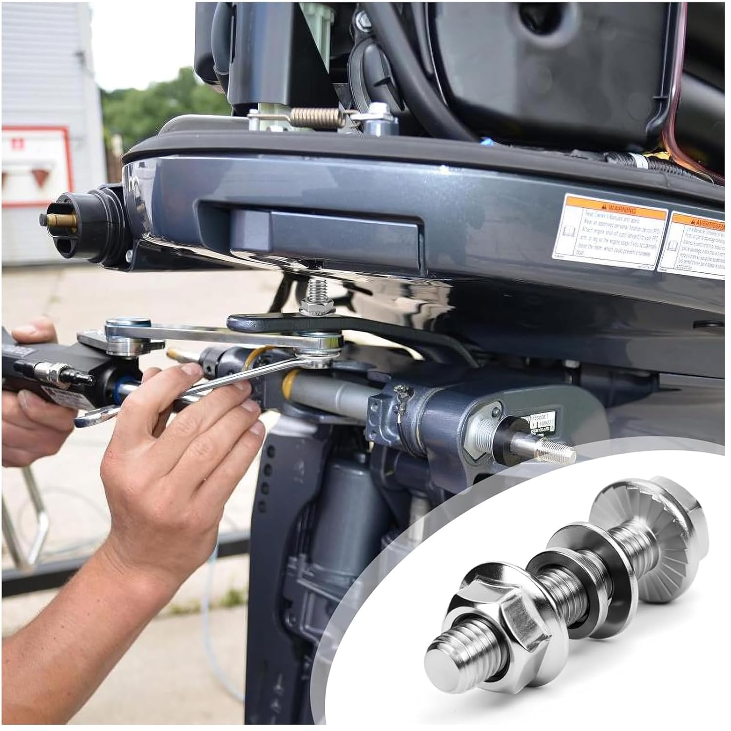 12 Sets Flanged Hex Head Bolts Kits Flange Hexagon Screws and Nuts Flat and Lock Washers 316 Stainless Steel Metric Bolt Assortment Fully Threaded Silver M10x100mm-12pcs
