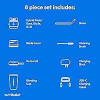 Vista 15 de nutribullet Batidora portátil abatible con vaso aislante, inalámbrico, negro, NBPB50350AK