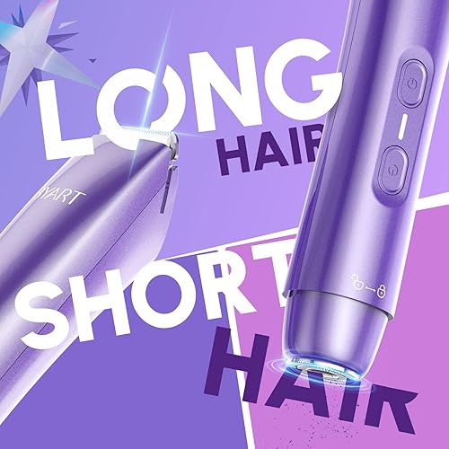 Miniatura 7 de Recortadora de bikini de doble cabeza para mujer, maquinilla de afeitar eléctrica para cabello corporal y facial, IPX7 impermeable, hoja de cerámica