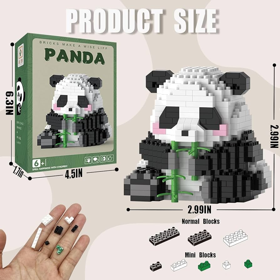 Amazon.com: MJDDJA Mini Building Blocks- Bamboo Panda, Party