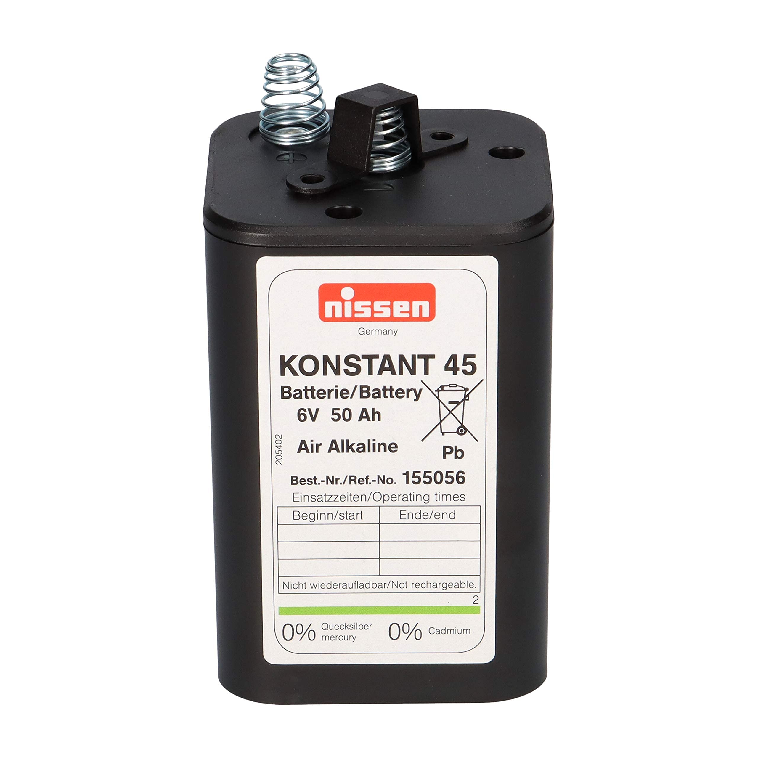 Nissen 4R25 - Juego de 12 pilas para obras (45, 6 V, 45 – 50 Ah)