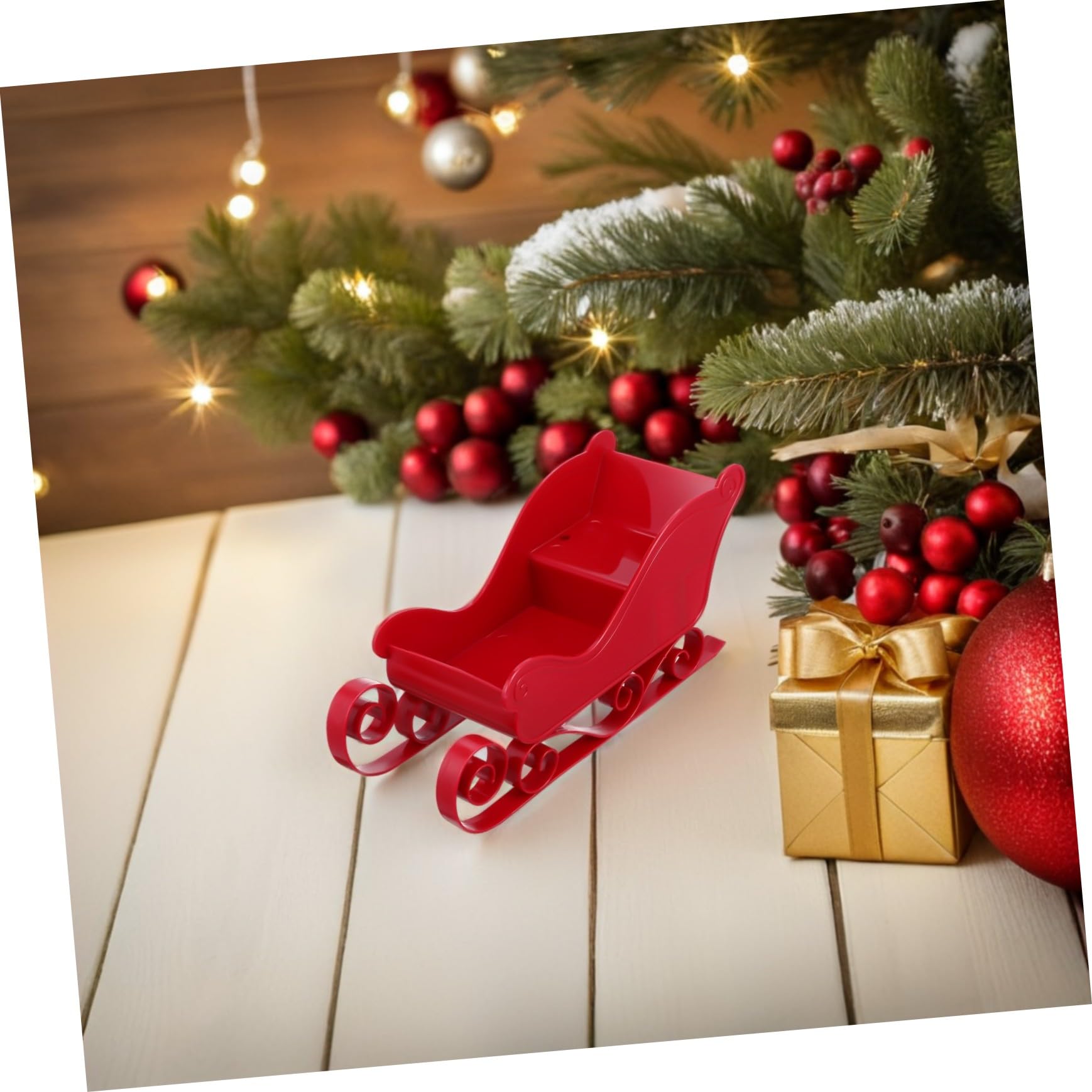 Cabilock 4stücke Teiliges Mini-schlitten-ornament Weihnachtsdeko Schlitten-tischdekoration für Party Snackschale aus Schlittenfigur für Weihnachtsbaum Deko für Weihnachtsfeier