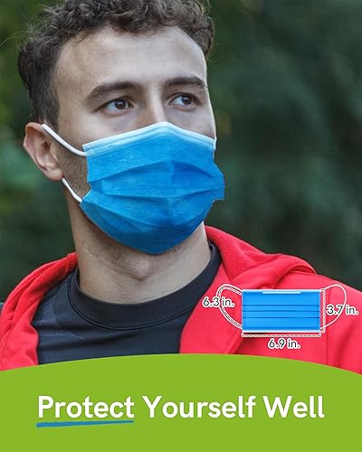 Miniatura 7 de FriCARE Mascarillas desechables, 3 capas ASTM nivel 3 grado médico, elegibles para FSA/HSA, transpirables y cómodas para alergias/protección solar