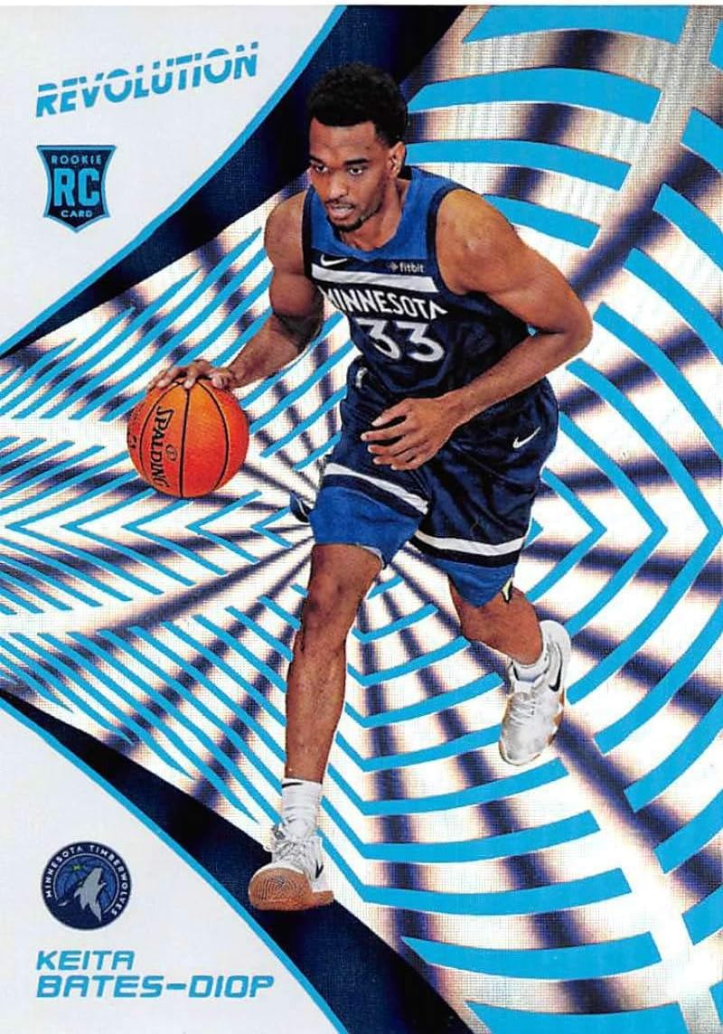 2018-19 Panini Revolution Sunburst Basketball #142 Keita Bates-Diop SER/75 Minnesota Timberwolves Rookie Official NBA Trading Card By Panini