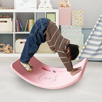 Amazon | カーブしたバランスボード キッズ | 幼児用ウォブルボード