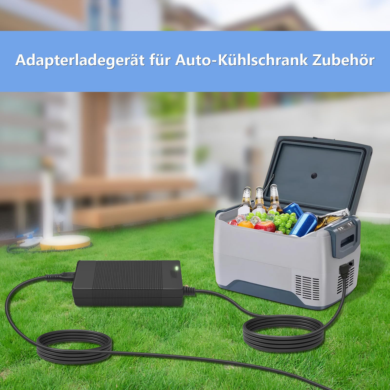 Strom-Ladegerät für Dometic, Waeco Kühlbox, Alpicool, ARB, ICECO, Kesse, CF-18, 230V Adapter, Auto Kühlschrank Kabel, Kompressor-Kühlbox KFZ Steckdose