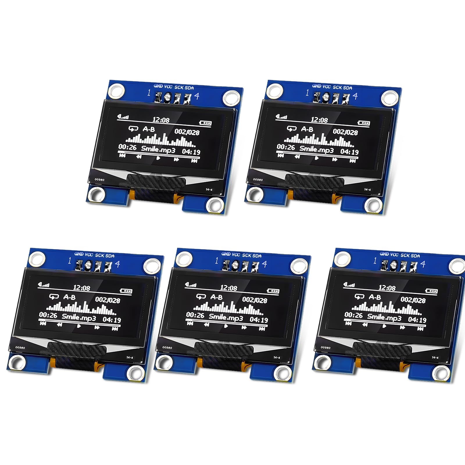 Amazon.com: 5 Pcs 1.3 Inch OLED Display Module 128x64 Pixel IIC