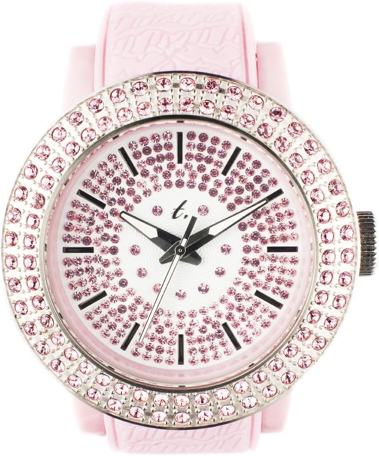 T Stainless Steel Watch with Swarovski Crystals