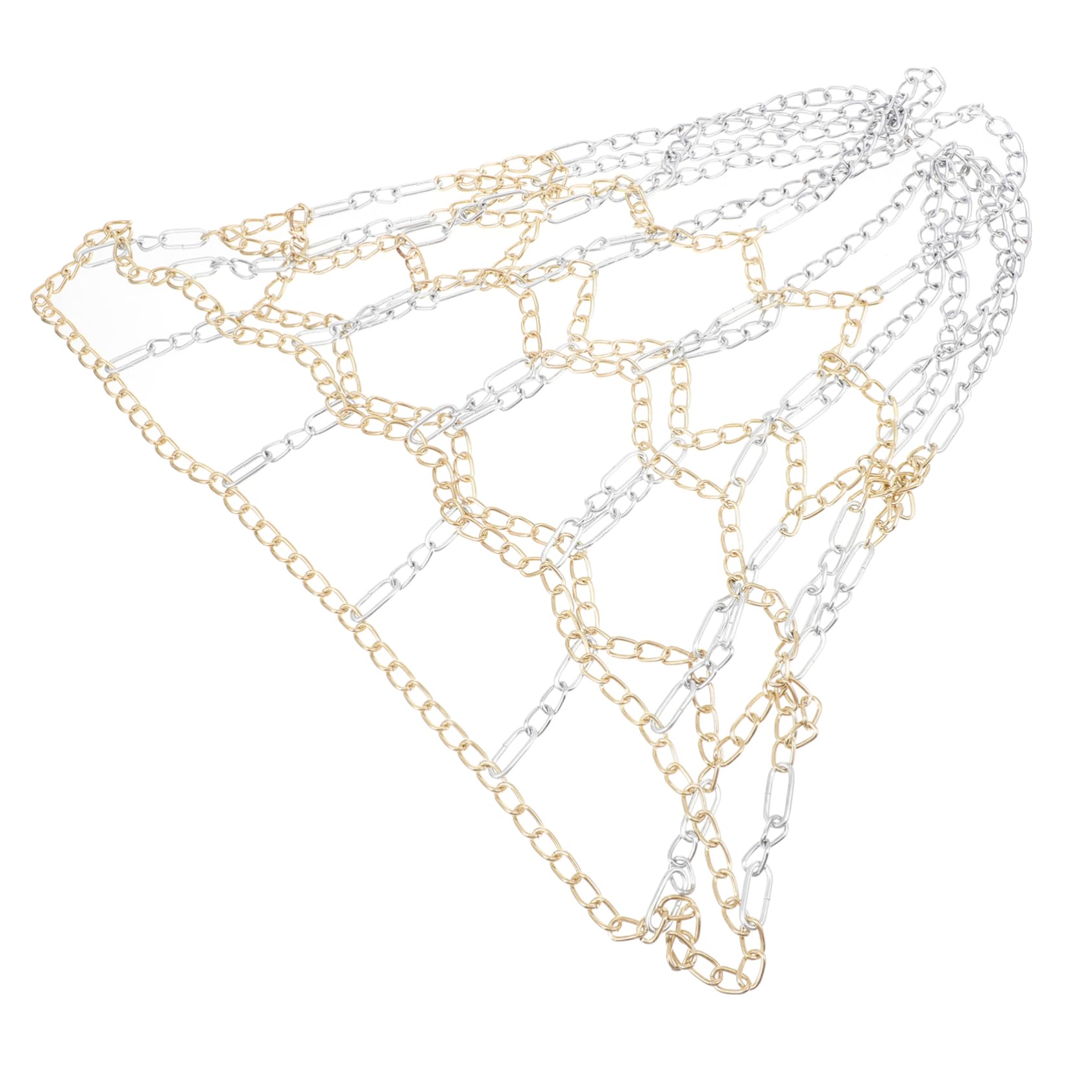 Yardwe Metal Basketball Net Bag Iron Chain Basketball Goal Mesh Perfect for Training Games