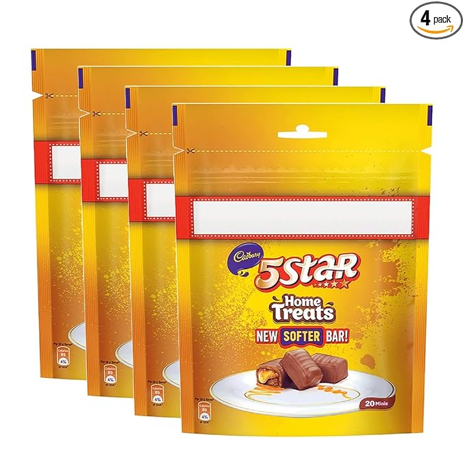 Cadbury 5 Star Chocolate Home Treats, 200g (Pack of 4) at Rs. 447