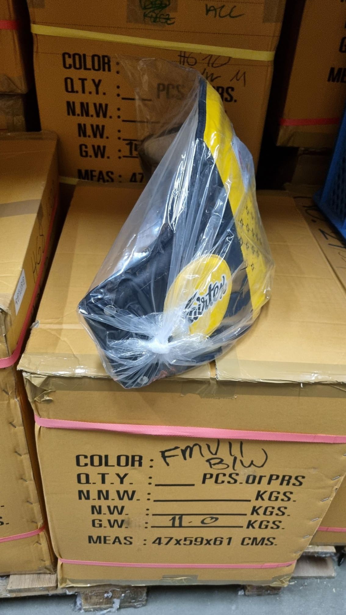 Fairtex Paradenti in pelle, giallo-nero, attrezzatura da allenamento per arti marziali