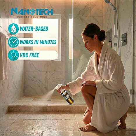 Nanotech Surface Solutions Anti-Slip Coating - Works in Minutes, Reduces Slip & Fall Accidents Due to Wet Floors - for Porcelain, Ceramic, Mosaic Tile, 1 Gallon (128 Oz.)