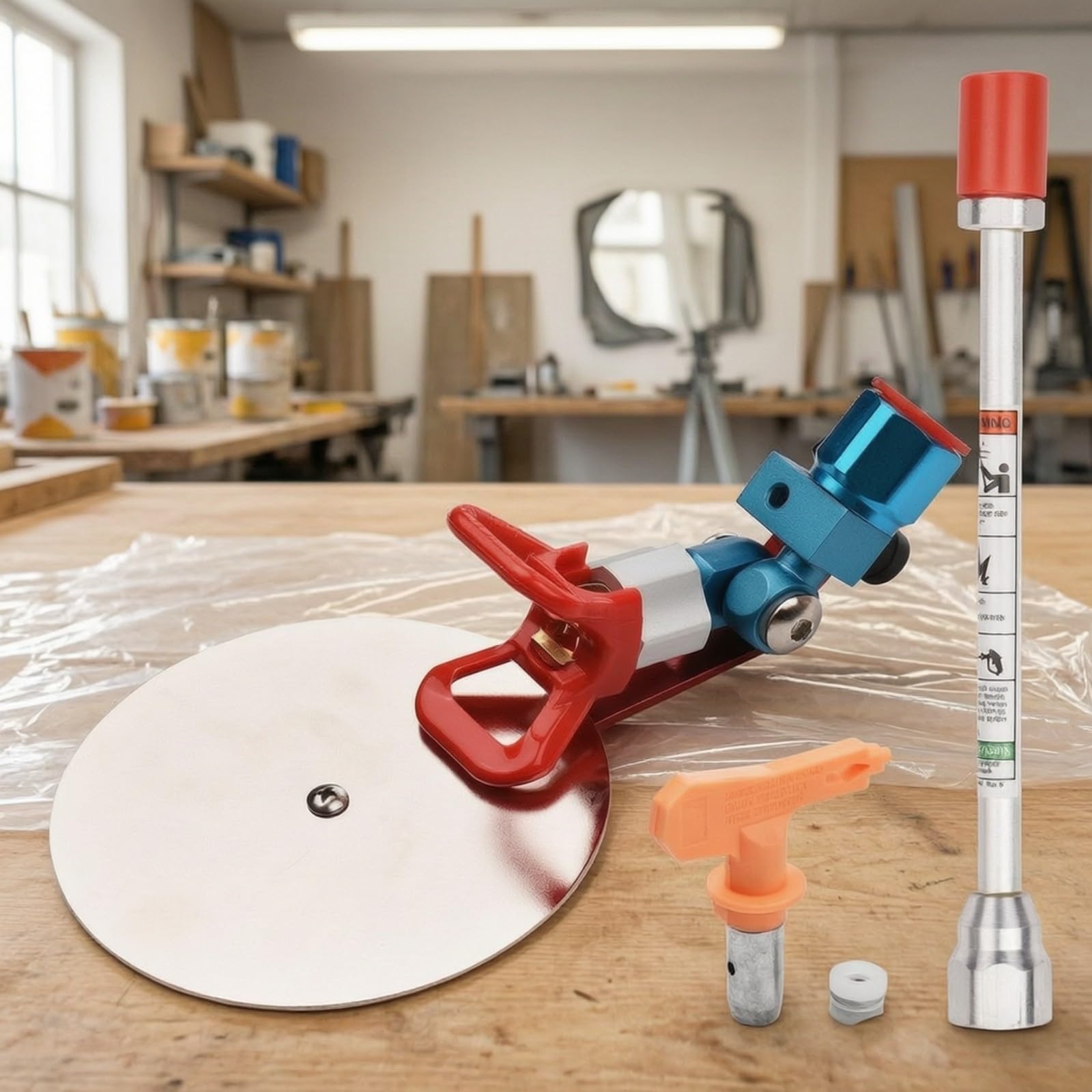 MERIGLARE Punta Punta Antigoteo Pieza Protector con Varilla, Anticorrosión, protector para Pistola Pintura, Renovación, Bricolajeros