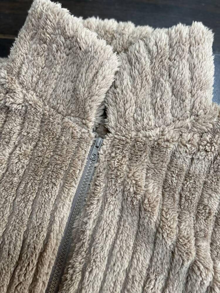 Mujer Abrigo Cálido de Forro Polar Chaqueta Manga Larga Elegante Abrigos Corta de Piel Sintética Invierno