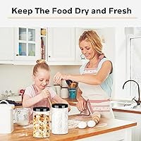 Vista 7 de Tarros de plástico transparente de 32 onzas paquete de 12 recipientes grandes redondos de plástico PET con tapas negras atornilladas tarros