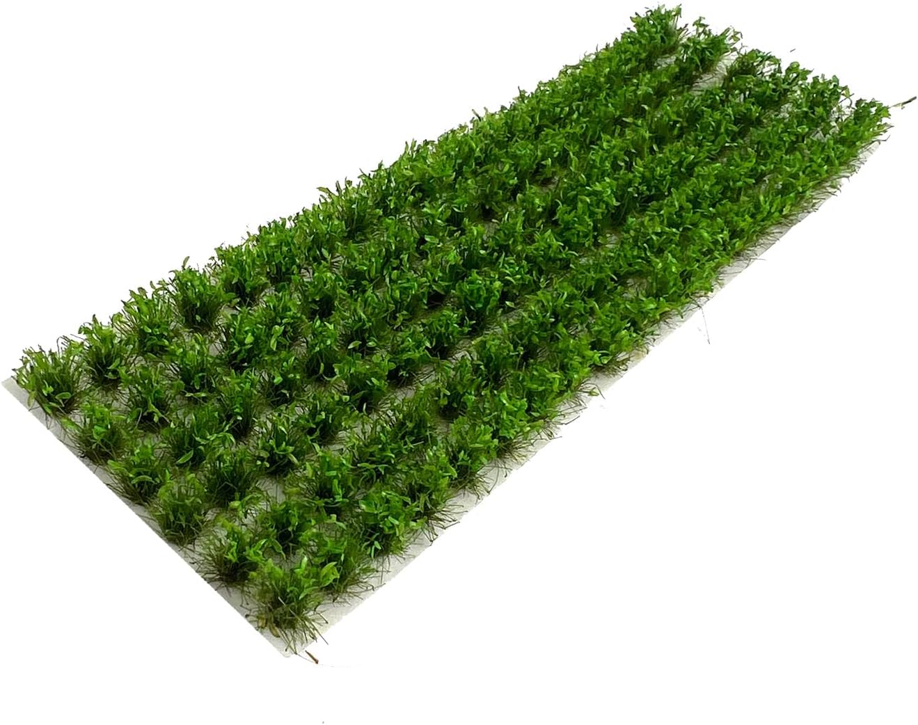 120 Pcs 8-Color Miniature Tea Garden Grass Tufts - Static Artificial Grass Plants for Diorama, Model Railway, Train Scene Decoration, Ages 14+ (0.8cm)(Spring Green)