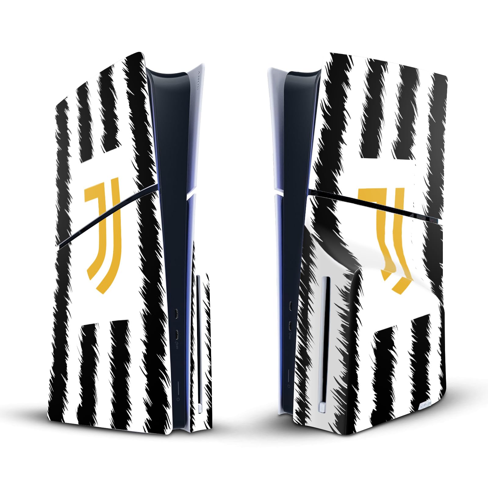Head Case Designs Licenza Ufficiale Juventus Football Club Home 2023/24 Kit Partita Vinile Sticker Gaming Pelle Adesivo Compatibile con Sony Playstation 5 PS5 Slim Disc Edition Console