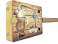 Vista 2 de The Moonshiner" - Guitarra ilustrada de 3 cuerdas, diseño original y hermoso