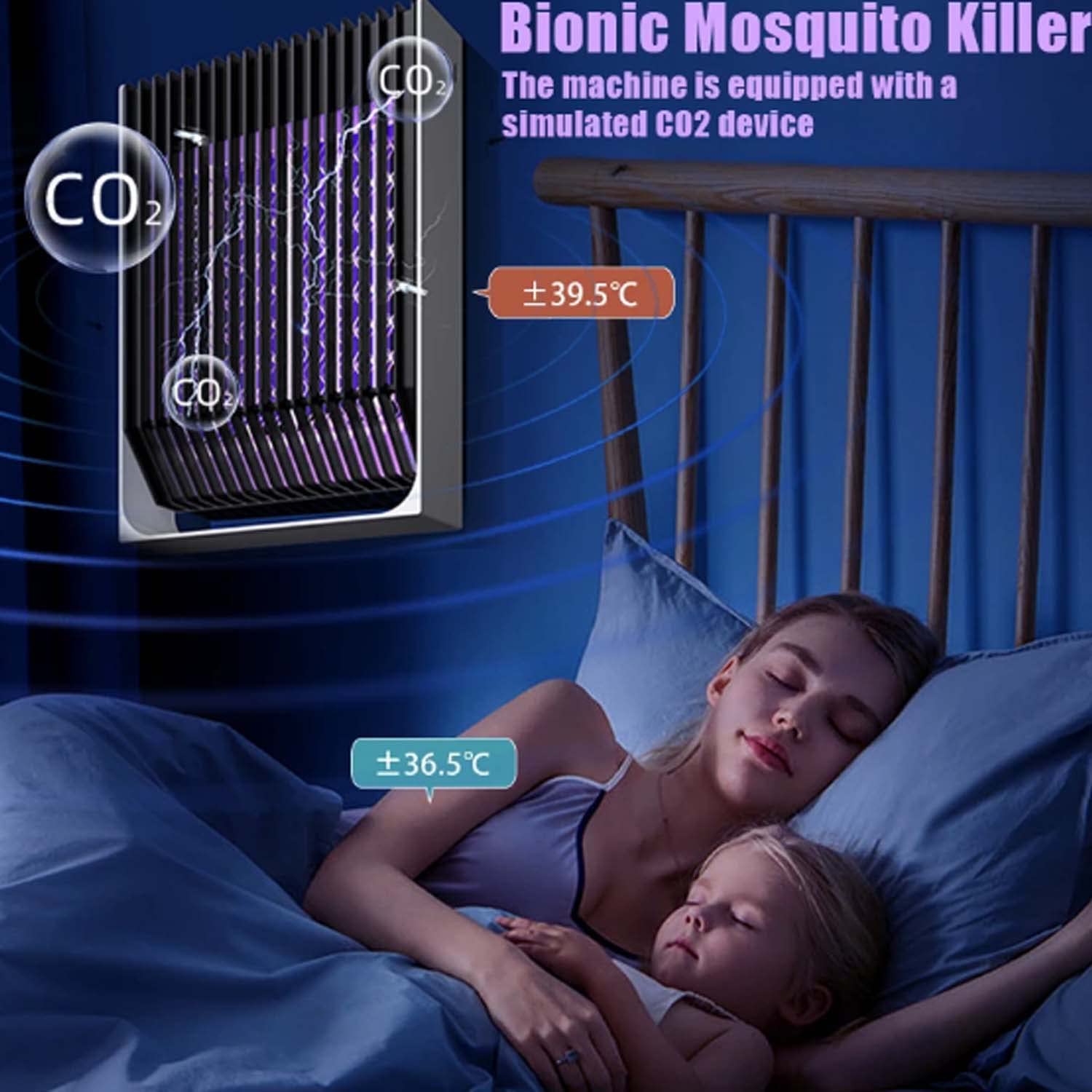 2 w 1 Mosquito Zabójca Ścienny Nieszkodliwy UV Szok Elektryczny USB Akumulator Wewnątrz Pionowe Fizyczne Kontrola Komarów Lampa Domowa