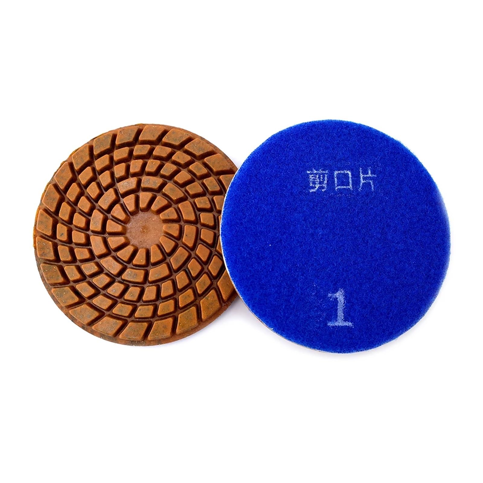 4 Pezzi da 4 Pollici di tamponi for lucidatura in Rame, abrasivi bagnati, for Il restauro di Granito, Marmo, Cemento, Pavimenti, tamponi da Taglio(2)