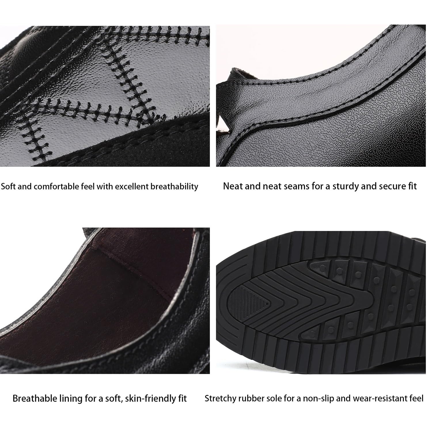 Mocassini stringati da uomo - Scarpe eleganti classiche nere da lavoro for occasioni formali in ufficio professionale