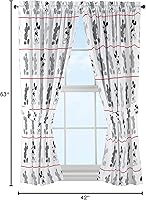 Vista 5 de Disney Mickey Mouse Jersey - Juego de 4 cortinas de 63 pulgadas (2 paneles, 2 alzapaños)