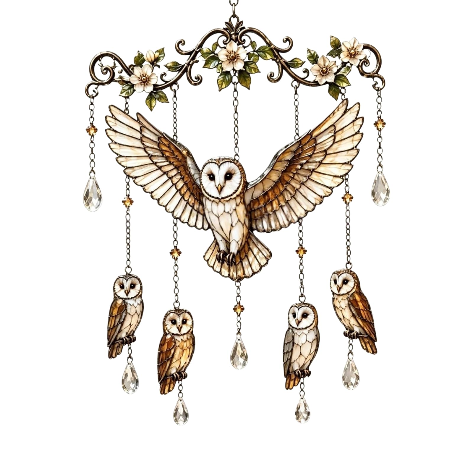 Shntig Cangjie Crystal Suncatchers Window Hanging Wind Chimes Garden Sun Catchers With Crystal Rainbow Makers Indoor Outdoor Decors Rainbows Makers Sun Catchers Window