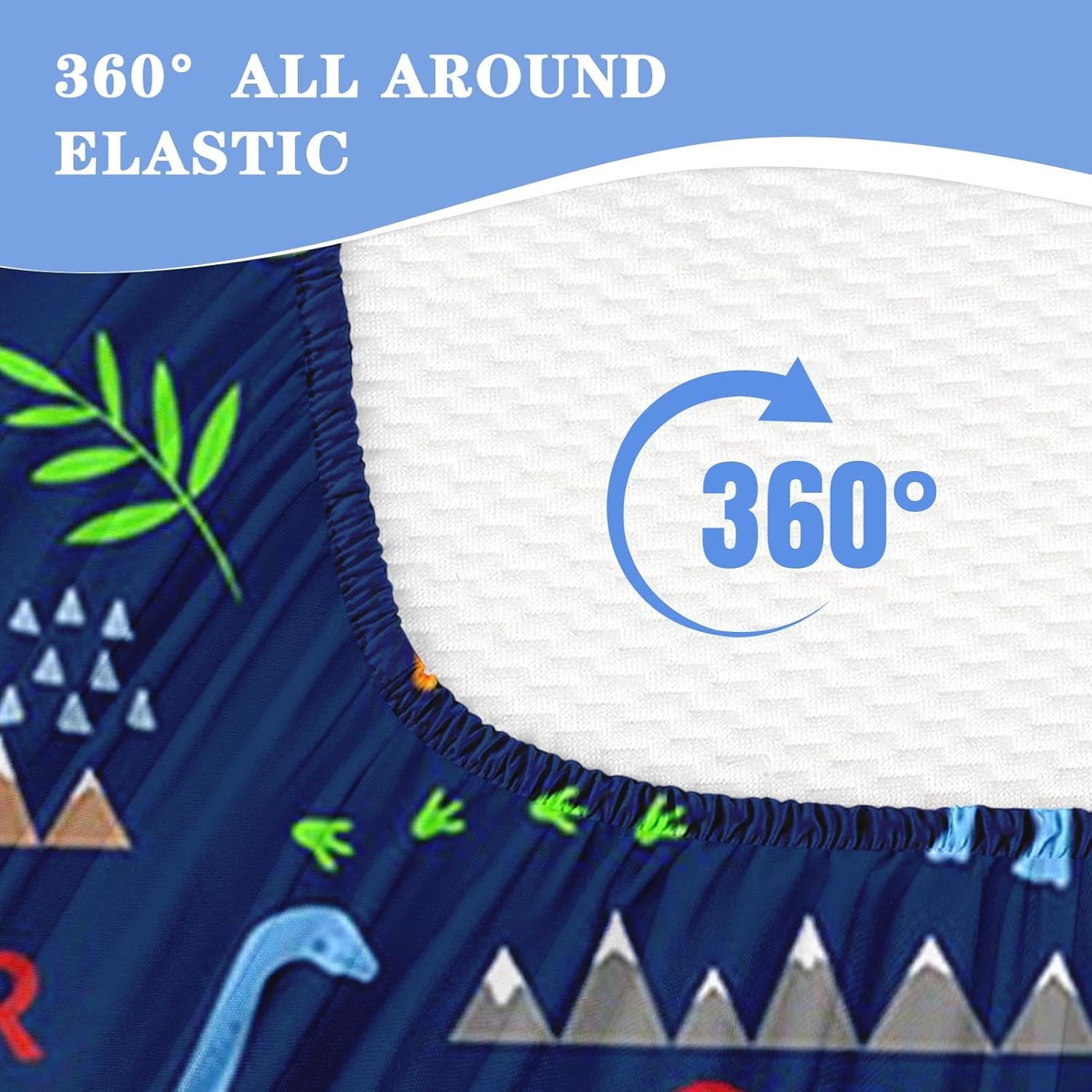 Nesker Zipper Bedding Twin Cartoon Dinosaur Zip Up Bedding Set for Boys and Kids, Wildlife Animal 3 Pcs Comforter Bed in a Bag with Fitted Sheet and 2 Pcs Pillowcases - Image 4